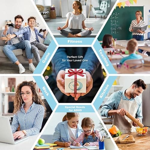 Visual Timer for Kids, 60-Minute Countdown for Classroom Office Kitchen, Desk Timer Kids Time Management Tools with Silent Operation, Pomodoro Time Rainbow Pattern (Planet Green) thumbnail 7