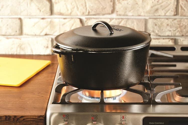 Lodge Cast Iron Dutch Oven - Loop Handle Cooking Vessel - Even Heat Retention - Oven-Safe, Versatile Pot - 7 Quart thumbnail 2