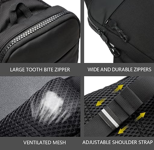 Mini Sling Bag for Men Women, Waterproof Utility Crossbody Backpack Chest Bag for Hiking Travel Sports Running thumbnail 3
