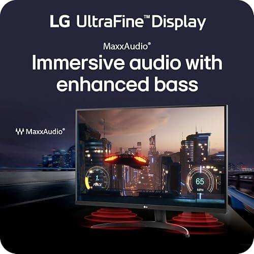 LG 32UR500K-B Ultrafine 32-inch 4K UHD Monitor HDR10, OnScreen Control, Reader Mode, Flicker Safe, Borderless Design, HDMIx2 DisplayPort, Stereo Speaker with Waves MaxxAudio® thumbnail 4