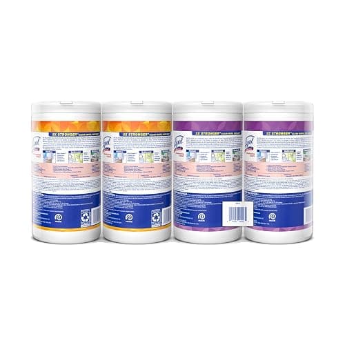 LYSOL Disinfecting Wipes, All Purpose Cleaner, Multi-Surface Antibacterial Cleaning Wipes, Household Cleaning Supplies, Dorm Essentials, Lavender + Mango Scents, 80 ct. (4 Pack) thumbnail 8