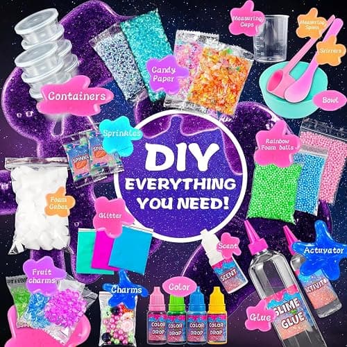 Unicorn Fruit Garden Crunchy Slime Kit,Ice Screen Cake Slime Sparkling Slime Making Kit,Foam, Jelly Cube Slime for Party Favors Kids Boys Girls Birthday Carnival Treasure Classroom Prizes thumbnail 2