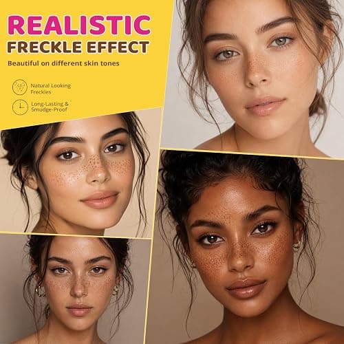 Dual-Ended Freckle Stamp Pen,Sponge Stamp & Precision Tip,Caramel Brown 03 | Soft sponge stamp, precision tip, realistic faux freckles, waterproof, long-lasting, buildable color, natural or bold looks thumbnail 10