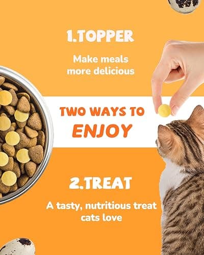 PAWUP Freeze Dried Cat & Dog Treats, Natural Quail Egg Yolk, Single Ingredient, High-Protein Pet Snacks for Skin & Coat Health, No Artificial Additives, 9.2 oz | Cat Food Topper, Kitten Treats, Premium Quality Protein, Rawhide Free, Gluten&Grain Free thumbnail 5