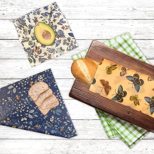 Reusable Beeswax Wrap - 9 Pack Beeswax Wraps for Food, Eco-Friendly Beeswax Food Wraps, Bread Sandwich Wrapper - Organic, Sustainable, Zero Waste, Reusable Plastic-Free Food Storage Wrap, 1XL, 3M, 5S thumbnail 6