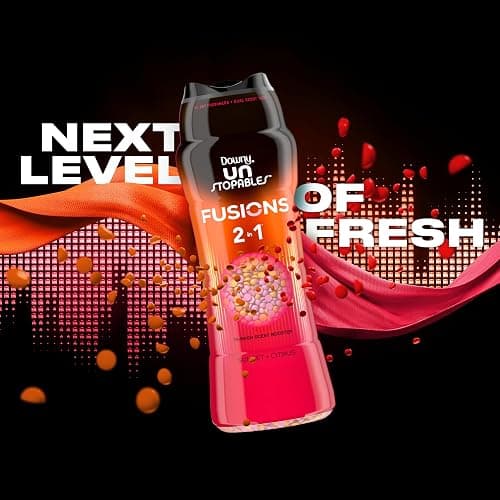 Downy Unstopables Fusions Scent Duos Laundry Scent Booster Beads, Sunset and Citrus Scent, 10.7 OZ, 24hr non-stop freshness with 2 in 1 dual scent laundry scent beads thumbnail 2