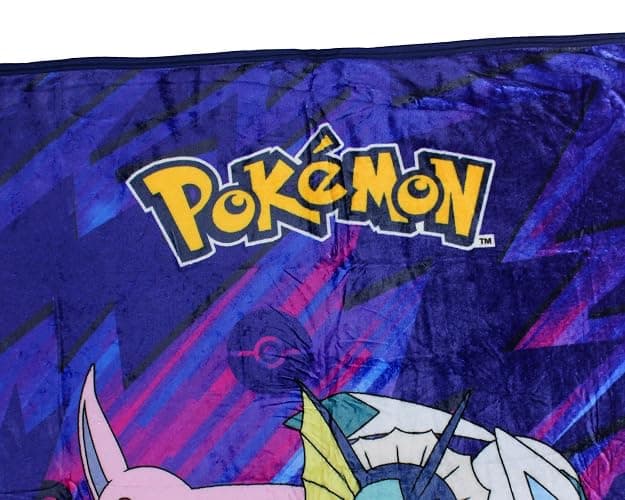 Pokemon Eevee Evolutions Sylveon Umbreon Vaporeon Throw Blanket - 46" x 60" Cozy Soft Fleece Throw Blanket for Bed Couch thumbnail 2