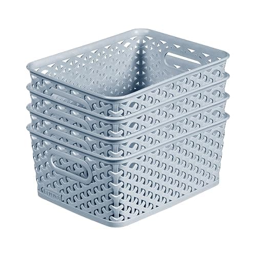 Curver My Style Small Rectangular Storage Basket 4L - Blue (Pack of 4) thumbnail 8