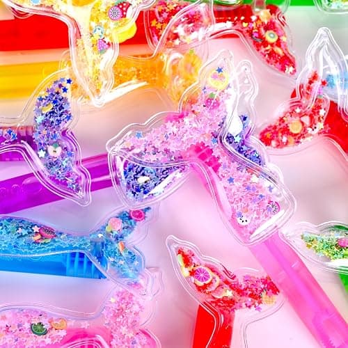 24PCS Glitter Mermaid Tail Bubble Wands for Kids Mermaid Party Favors Decorations Supplies, Mermaid Party Pinata Stuffer, Goodie Bags Filler, School Classroom Prizes thumbnail 4