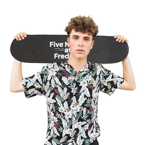 Skateboard with Printed Graphic Grip Tape - Great for Kids and Teens, Cruiser Skateboard with ABEC 5 Bearings, Durable Deck, Smooth Wheels thumbnail 7