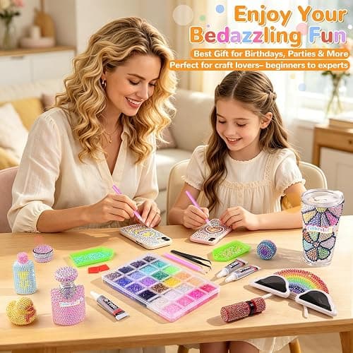TINKRSTUFF 50000Pcs 60 Colors Jelly Rhinestones Bedazzling Kit | All-in-One Bedazzler Kit, Multicolors Gems, 4Pcs B7000 Jewelry Glue, Diamond Art Tools, for Shoes Books Crafts Nail Art thumbnail 8
