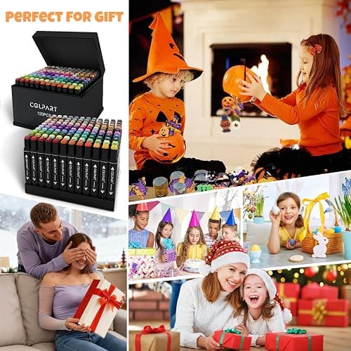 262 Colors Alcohol Markers Set Dual Tip Art Markers for Kids Marker Pens with Pen Holder and Carry Bag for Adult Coloring Painting Supplies Perfect for Painting, Coloring, Sketching and Drawing thumbnail 6