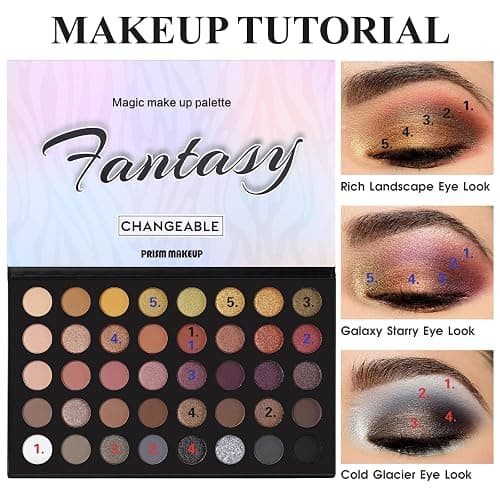 Professional Neutral Smokey Eyeshadow Makeup Palette, Matte Shimmer Metallic Black Grey Dark Goth Eye Shadows for Halloween, Pigmented Warm Smoky Naked Nude Rosy Gold Brown Pallet Daily Make Up Kit thumbnail 5
