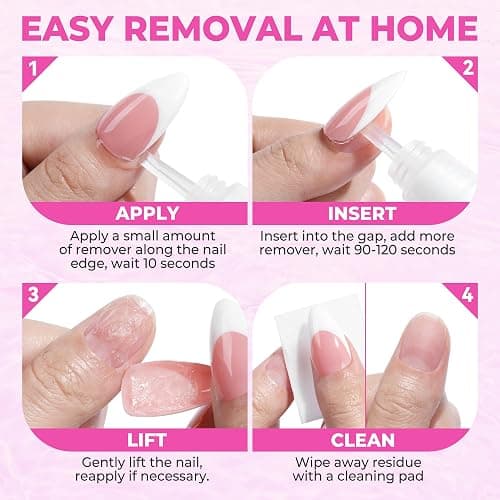 Luckyfairy Nail Glue Remover for Press on Nails, 15ml Acetone-free Nail Polish Remover, Multi-Functional Glue Remover for Nails Tips, Quick Easy Gentle Removal, Not for Gel Polish thumbnail 7