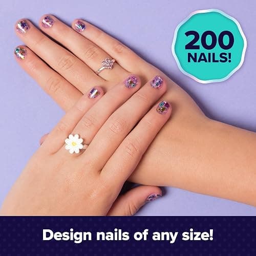 Cool Maker, GO Glam Studio Nail Kit, Style 200 Nails, 4 Designs, 2 Polish Applicators & Mask (Packaging May Vary), Arts and Crafts for Ages 7 and up thumbnail 5