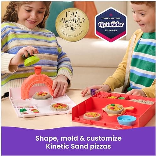 Kinetic Sand, SquishPizza Rising Pizza Oven Playset with 1lb Play Sand & 5 Tools, Play Food Arts & Crafts, Holiday Gifts & Stocking Stuffers for Kids Ages 3 and up thumbnail 2