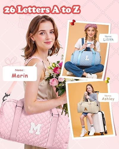 Elilier Gifts for Women Girls, Travel Duffle Bag: Personalized Weekender Dance Cheer bag Sports for Girl, Gymnastics Bags, Birthday Gifts for Women Girls Kids Teens thumbnail 3