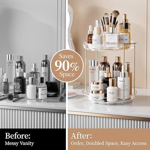 Rotating Makeup Organizer for Vanity thumbnail 5