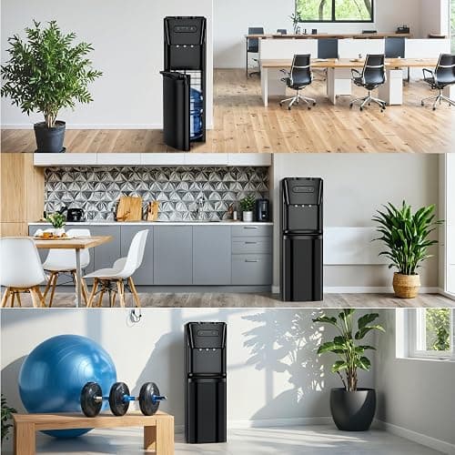Manastin Bottom Loading Water Cooler Dispenser，3 Temperature Settings - Hot, Cold & Room, Empty Bottle Indicator, Child Safety Lock, Ideal for Office, Home, Living Room, Obsidian Black thumbnail 7