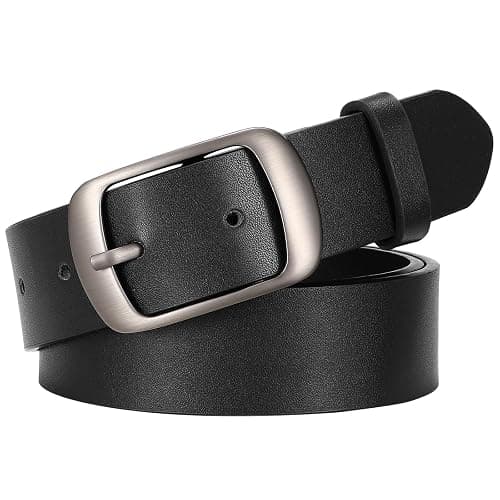 SUOSDEY Women Belts For Jeans Dresses Pants Ladies Leather Waist Belt with Elegant Buckle, Width 1.3" - Image 1