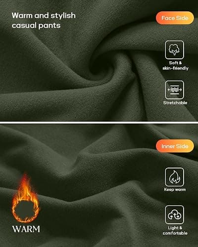 Oakgarden 3 Pack Women's Fleece Sweatpants Thermal Baggy Wide Leg High Waist Drawstring Lounge Winter Pants with Pockets thumbnail 3