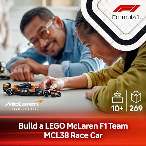 LEGO Speed Champions McLaren F1 Team MCL38 Race Car Toy - Model Kit w/a Collectible Formula 1 Driver Minifigure - Gift for 10+ Year Old Boys, Girls and Adult Motorsport Fans - 77251 thumbnail 4
