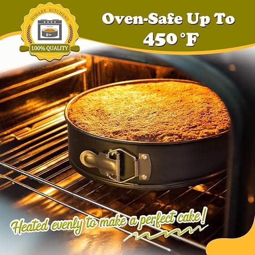 HIWARE Springform Pan Set of 3 Non-stick Leakproof Round Cake Pan Set Includes 3 Pieces 6" 8" 10" thumbnail 5