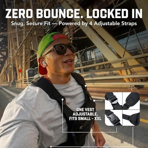 MVRK Water Resistant Running Vest Chest Pack, Phone Holder for Running, Lightweight Training Pack with Reflective Detail thumbnail 2