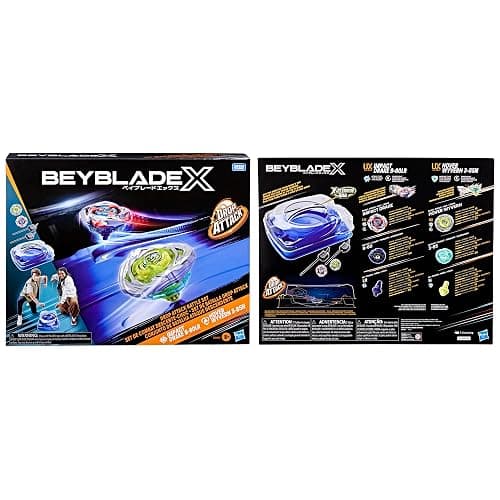 Beyblade X Drop Attack Battle Set with Beystadium Arena, 2 Takara Tomy Tops & Launchers, Impact Drake 9-60LR & Hover Wyvern 3-85N, Battling Game Toys, Ages 8+ thumbnail 15