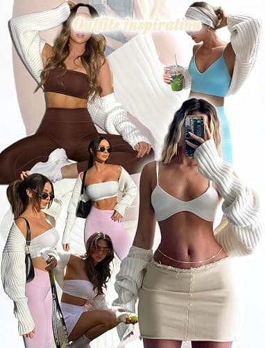 OZICERD Chunky Knit Bolero Shrug Cardigan Sweater for Women Fall Open Front Long Arm Sleeve Cropped Cardigan Y2k Loose Sueter thumbnail 3