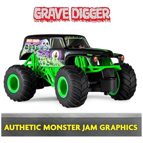 Monster Jam Official Grave Digger Remote Control Monster Truck, 1:24 Scale, 2.4 GHz, for Ages 4 and Up thumbnail 4