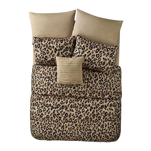 VCNY Home - King Bed in a Bag, Soft Bedding Set with Matching Shams, Decorative Pillows & Pillowcases, Animal Print Home Decor (Cheetah Brown, King) thumbnail 3
