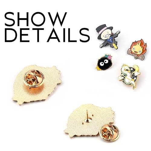 Pounchi Cute Calcifer Enamel Pins (4 Pcs) Anime Lapel Pin Office Supplies Cute Enamel Badge Gift for Bag Backpacks Teens thumbnail 3