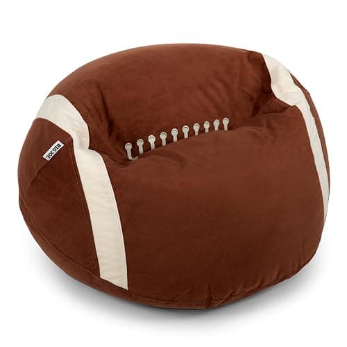 Big Joe Sports Ball Child-Sized Bean Bag Chair, Football Plush, Soft Polyester, 2.5 feet - Image 1