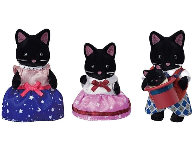 Sylvanian Families Doll Hoshizora cat Family - Image 1