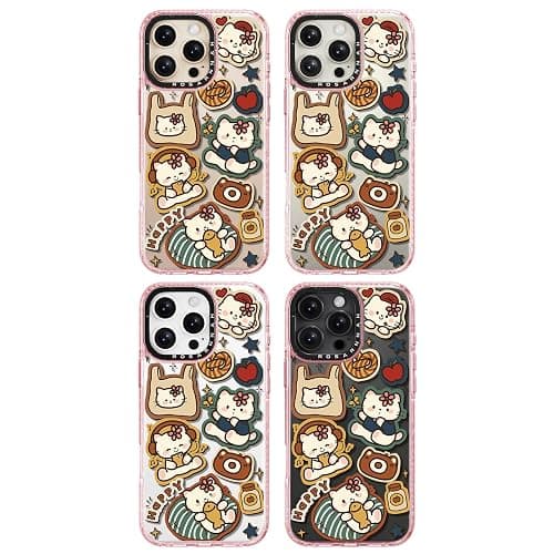 Rosarnnah Compatible for iPhone 16 Pro Max Case Cute - Durable Shockproof 6.6 ft Drop Impact Phone Case - Glitter Pink Funny Happy Kitty Design for iPhone 16 Pro Max 6.9" thumbnail 7