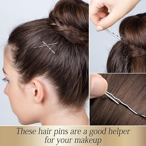 KANPRINCESS 100PCS 2Inches Hair Pins Kit Secure Hold Bobby Pins Clips for Women Girls and Hairdressing Salon With Clear Storage Box(Black) thumbnail 7
