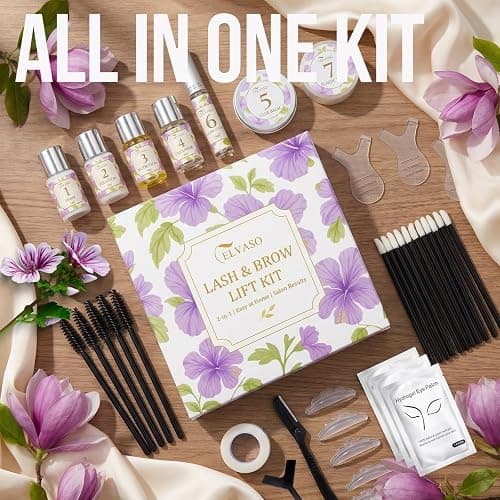 2-IN-1 Lash Lift Kit & Brow Lamination, Professional Gentle Eyelash Perm Kit with Long Lasting Curl, Salon-Quality Eyelash Lift DIY at Home with Easy Instructions thumbnail 5