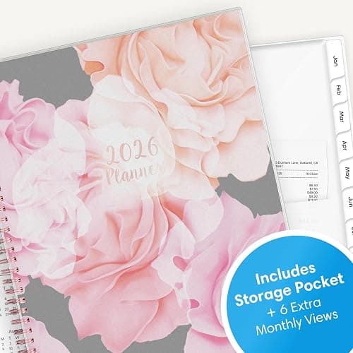 Blue Sky 2026 Weekly and Monthly Planner Calendar, January 2026 - December 2026, 8.5" x 11", Flexible Cover, Laminated Tabs, Durable Twin Wire Binding, Storage Pocket, Joselyn thumbnail 5