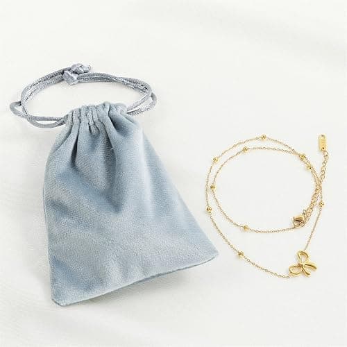 UILZ Gold Bow Necklace for Women Cute 14K Gold Plated Ribbon Choker Necklaces Bowknot Choker Necklace Birthday Party Jewelry Gifts for Women Girls thumbnail 6