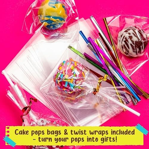 GirlZone Cake Pop Craze Kit, Baking Set for Kids Ages 10–12 with Cake Pop Mold, Stand, Gifting Bags & Decorating Pen, Fun Creative Kitchen Activity, Christmas & Holiday Gift thumbnail 5