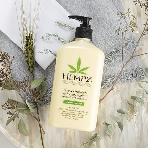 Hempz Sweet Pineapple & Honey Melon Moisturizing Skin Lotion, Body Moisturizer with Jojoba, Natural Extracts, Vitamin A and E, 17 oz, 2 Pack Bundle thumbnail 6