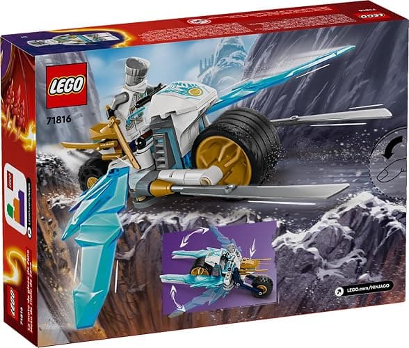 LEGO NINJAGO Zane’s Ice Motorcycle Toy with 1 Minifigure Included, Buildable Model Vehicle, Ninja Gift for Kids Ages 7 and Up, 71816 thumbnail 6