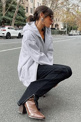 PRETTYGARDEN Women's 2025 Zip Up Y2K Hoodies Casual Long Sleeve Sweatshirts Fall Spring Track Jackets with Pockets thumbnail 5