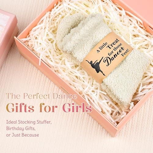 Brikabia Dance Gifts for Dancers, Ultra Soft Fuzzy Dance Socks for Women Dancer Party Favor thumbnail 3