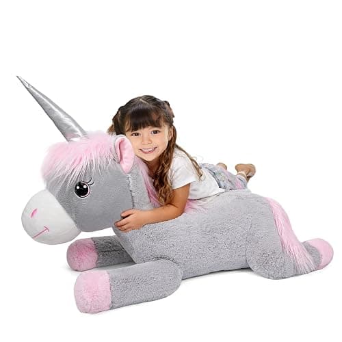 ZBLX Giant Unicorn Stuffed Animal, 38 inch Big Stuffed Animal, Large Cute Plush for Kids Boys Girls Birthday Gifts (Unicorn) - Image 1