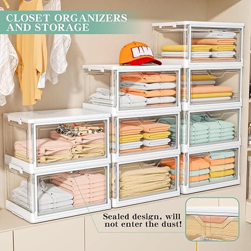 Clear Storage Bins with Lids thumbnail 4
