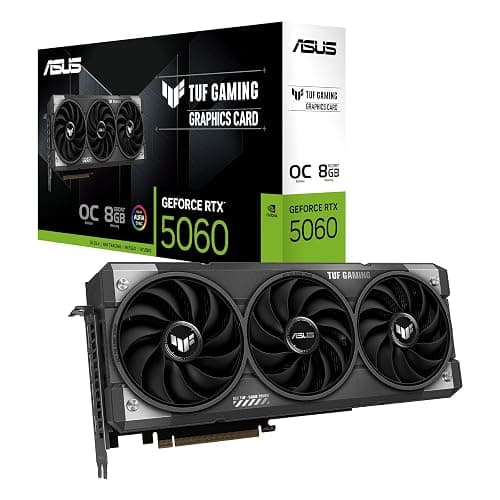ASUS TUF Gaming GeForce RTX ™ 5060 8GB GDDR7 OC Edition Gaming Graphics Card (PCIe® 5.0, HDMI®/DP 2.1, 3.1-Slot, Military-Grade Components, Protective PCB Coating, axial-tech Fans) - Image 1