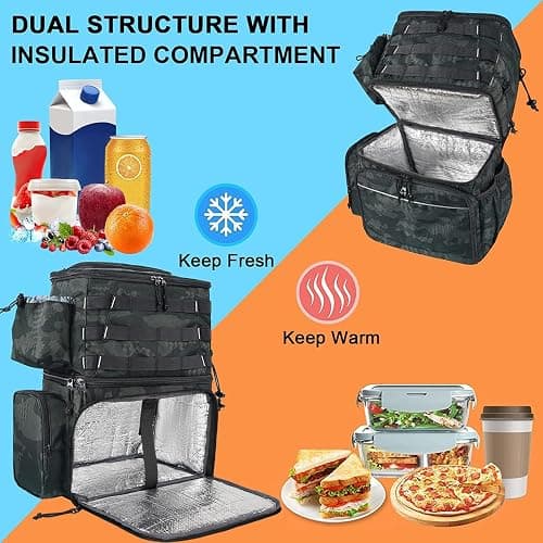 MATEIN Fishing Backpack with Rod Holder and Insulated Compartment | Large Cooler Fishing Rucksack for Men, Durable Water Resistant Tackle Bag for Anglers, Hunting, Hiking and Camping thumbnail 4