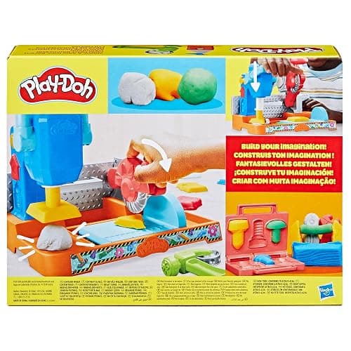Play-Doh Werkbank Spielset, 5 x 56 g Dosen Modelliermasse in bunten Farben, mit Kreissäge-Spielzeug, Werkzeug und Stempel, kreatives für Kinder ab 3 Jahren - Werkzeugbank thumbnail 15